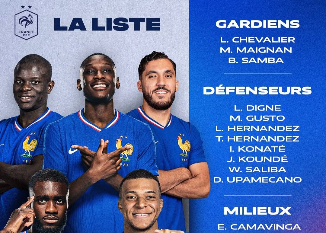 フランス11月ワールドカップ予選：ムバッペがリード、デンベレとツォアメニが負傷