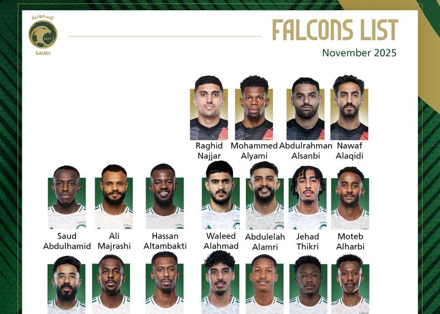 サウジアラビア、11月の代表チームメンバーを発表：ドッサリ率いる。アフリカの2チームと対戦します