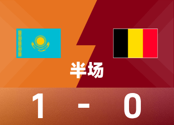 世界欧州予選ハーフタイム：サテペフが得点、カザフスタンが一時1-0ベルギー