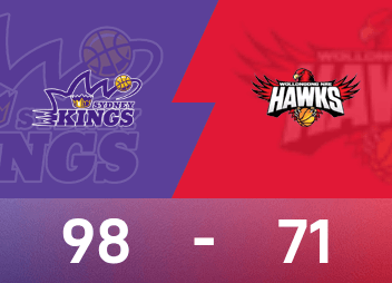 NBL試合レポート：デイビスが17得点8アシスト、シドニー・キングスがイラワラ・ホークスを98-71で破る